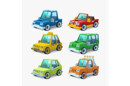 a different cars cartoon design in, a Transportation Illustration by IfH