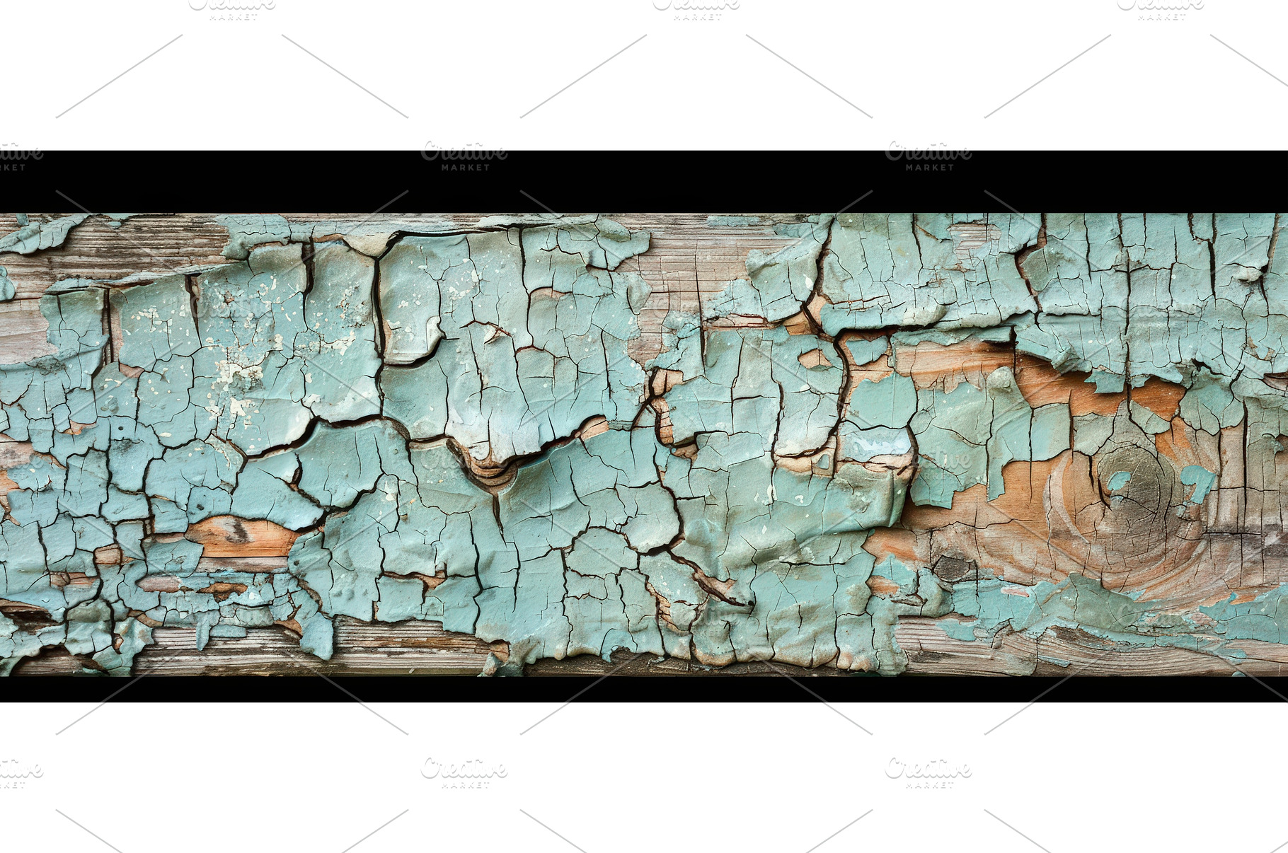 Peeling turquoise paint on rustic, a Background Photo by piter.goskov
