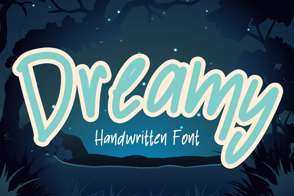Dreamy is a cute handwritten font, a Handwritten Font by Brown Cupple (Photo 1 of 5)