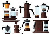 35 Vector Flat Coffee Tools Set, an Object Graphic by adenpinkstore (Thumbnail 5 of 17)