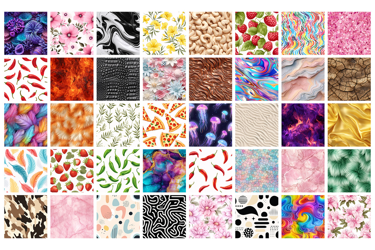 Seamless Pattern Mega Bundle, a Pattern Graphic by Forhadx5 (Photo 3 of 18)