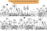 Flower Doodle clipart, Ink Meadow, an Illustration by swiejko (Thumbnail 5 of 8)