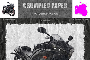 Crumpled Paper Art Photoshop Action