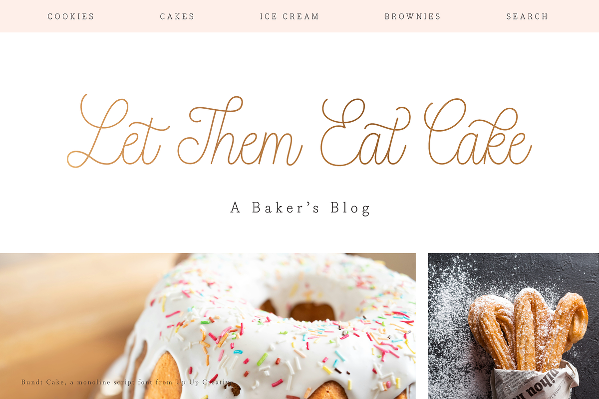 Bundt Cake Script Font, a Script Font by Up Up Creative (Photo 12 of 15)