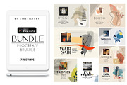 Procreate Stamp Brushes Bundle 2020, a Brush Add-On by Struvictory.art (Thumbnail 36 of 36)