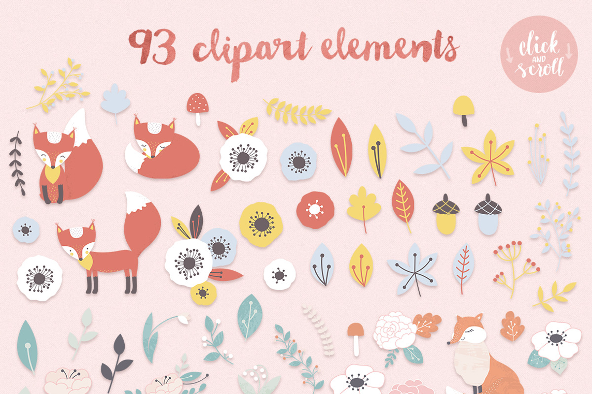 Cute foxes patterns and clipart, a Pattern Graphic by Inna Moreva (Photo 3 of 7)