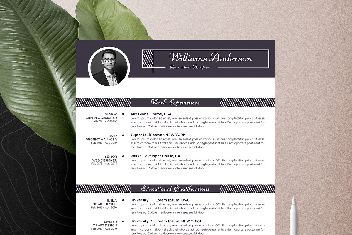 Resume Cv Template Word Apple Pages, a Resume Template by Tbunny (Photo 5 of 6)