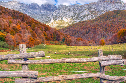 Vegabaño refuge in Picos de Europa, Leon, Spain.