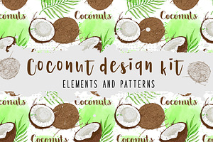 Coconut Design Kit, a Decorative Illustration by Artspace