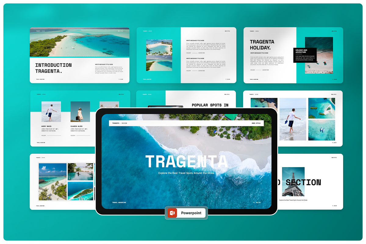 Travel & Adventure Powerpoint, a Presentation Template by Annora Studio (Photo 1 of 5)