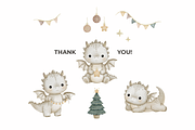 COZY CHRISTMAS DRAGON PATTERNS & PNG, a Pattern Graphic by tetiartline (Thumbnail 4 of 4)