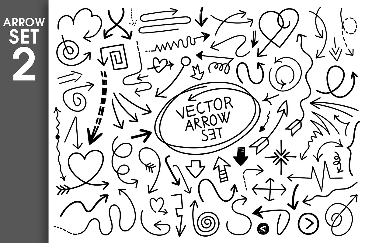 Big Vector Arrows and Dividers Set, a Decorative Illustration by Pingebat (Photo 3 of 6)