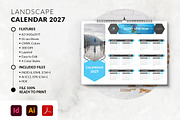 2027 Landscape Calendar Template, a Stationery Template by MstArtwork (Thumbnail 4 of 5)