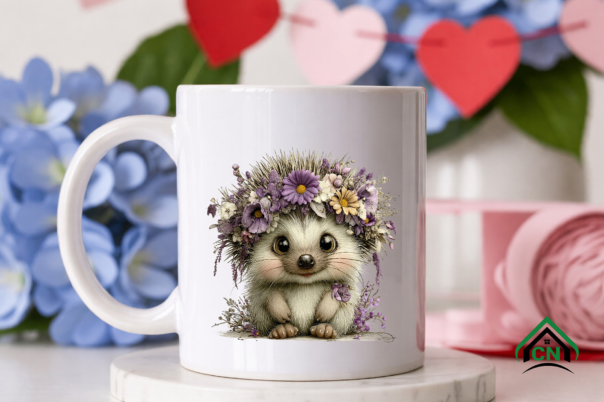 Whimsical Easter Hedgehog Clipart, an Illustration by Craft Nest (Photo 9 of 12)