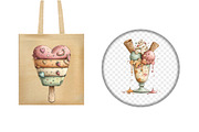 Summer Ice Cream Clipart, an Illustration by Design Market (Thumbnail 4 of 5)