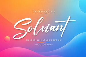 Solviant - Handwritten Script Font