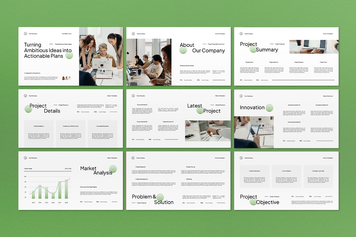 White Modern Company Project Keynote, a Presentation Template by graphicook (Photo 4 of 4)