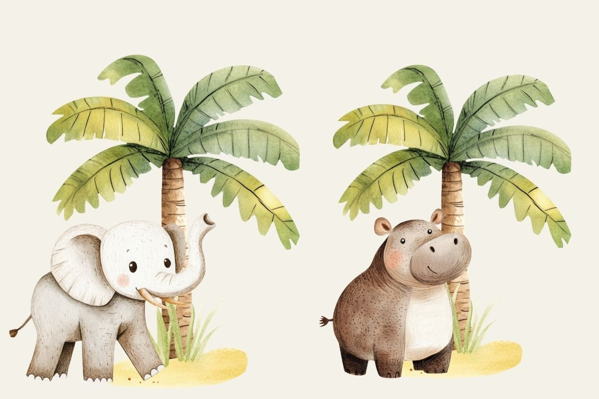 Safari Nursery Art and Patterns, an Animal Illustration by The Best Digital Plaza (Photo 6 of 9)
