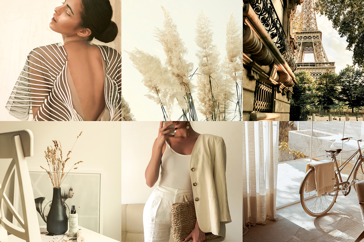 4 Lightroom Presets CHAMPAGNE, an Action Add-On by Graace Studio (Photo 2 of 8)
