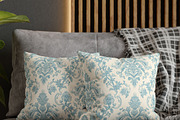 Vintage Blue Damask Pattern, a Pattern Graphic by elfy creative (Thumbnail 1 of 5)