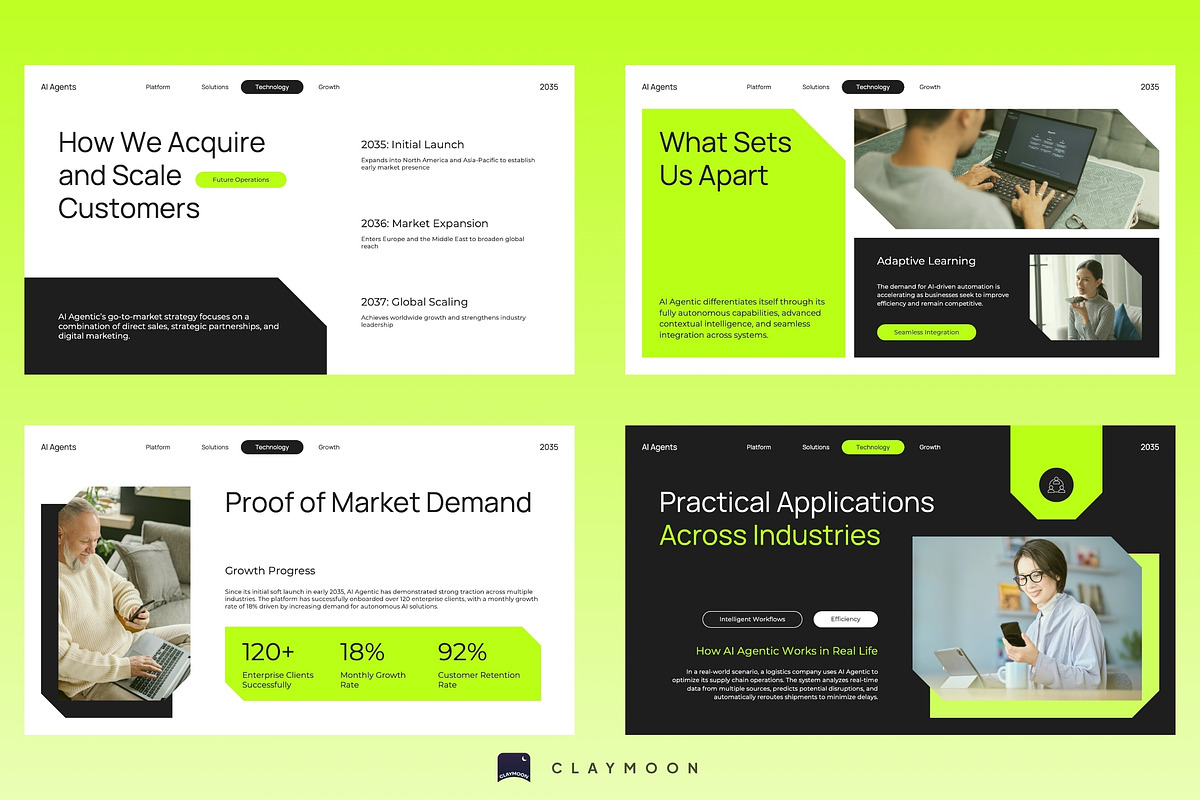 AI Agentic Business Proposal, a Presentation Template by Claymoon Lab (Photo 6 of 7)