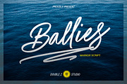 Ballies Script Marker Script, a Script Font by DoubleZ Studio (Thumbnail 1 of 10)