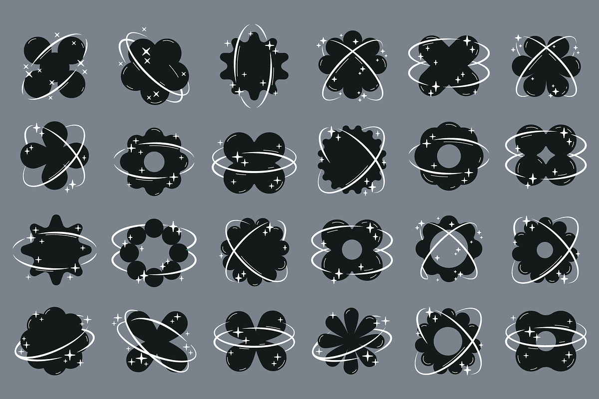 Abstract floral vector shapes, a Decorative Illustration by Torontotokio (Photo 6 of 7)