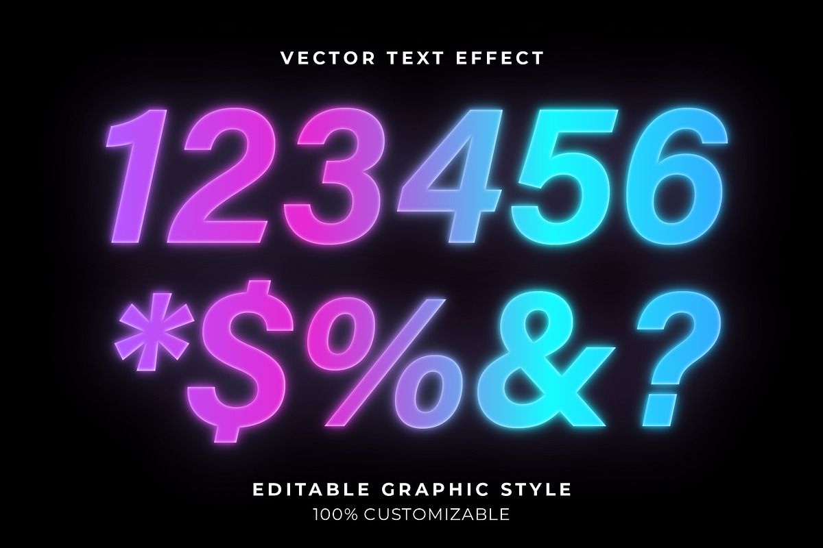 Neon Gradient Glow Text Effect preview 2