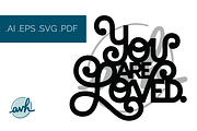 You Are Loved SVG EPS AI PDF, a Decorative Illustration by Abby Van Haren (Thumbnail 1 of 4)