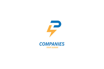 Letter P Bolt Logo