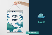 ROARSOME watercolor dinosaurs, a Decorative Illustration by Cute And Wild (Thumbnail 5 of 5)