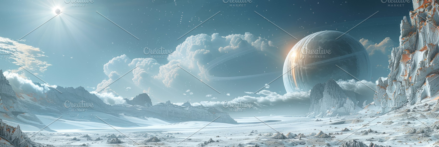 Space Scene With Spaceship in Background, a Background Photo by ImageMir