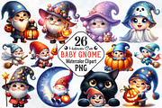 Halloween Cute Smiling Baby Gnome Su, an Illustration by RobertsArt (Thumbnail 1 of 7)