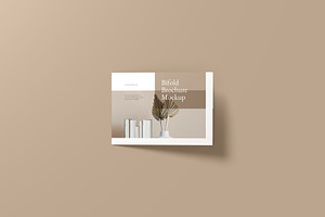 Landscape Bi-fold Brochure Mockup