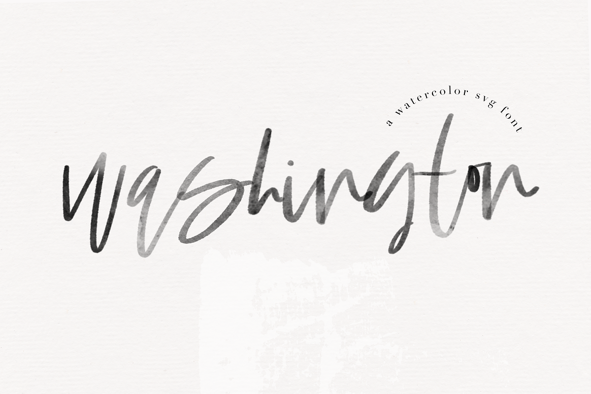Washington - SVG & Solid Script Font