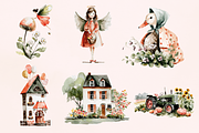 Whimsy Cottagecore Set, an Animal Illustration by GiraffeCreative (Thumbnail 3 of 20)