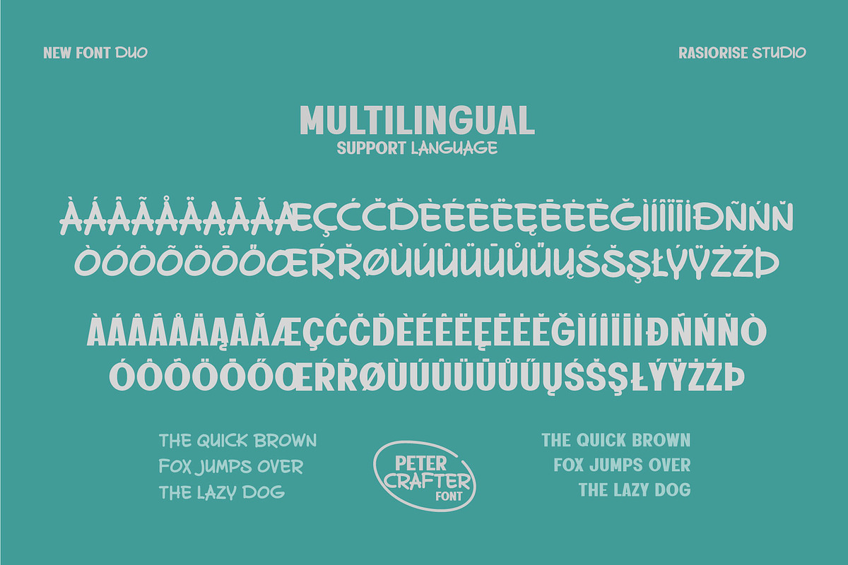 Peter Crafter a Font Duo, a Sans Serif Font by Rasiorise Studio (Photo 7 of 12)
