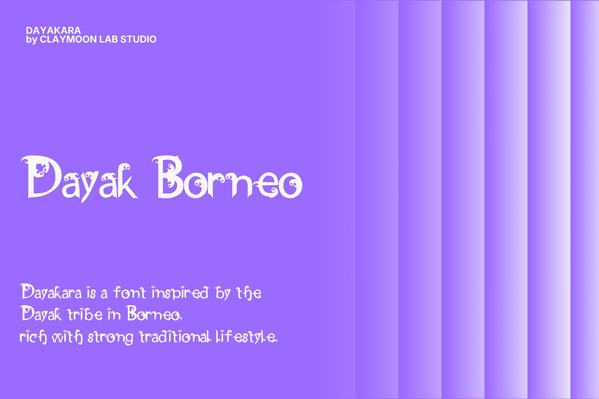 Dayakara - Ethnic Decorative Serif, a Serif Font by Claymoon Lab (Photo 5 of 6)