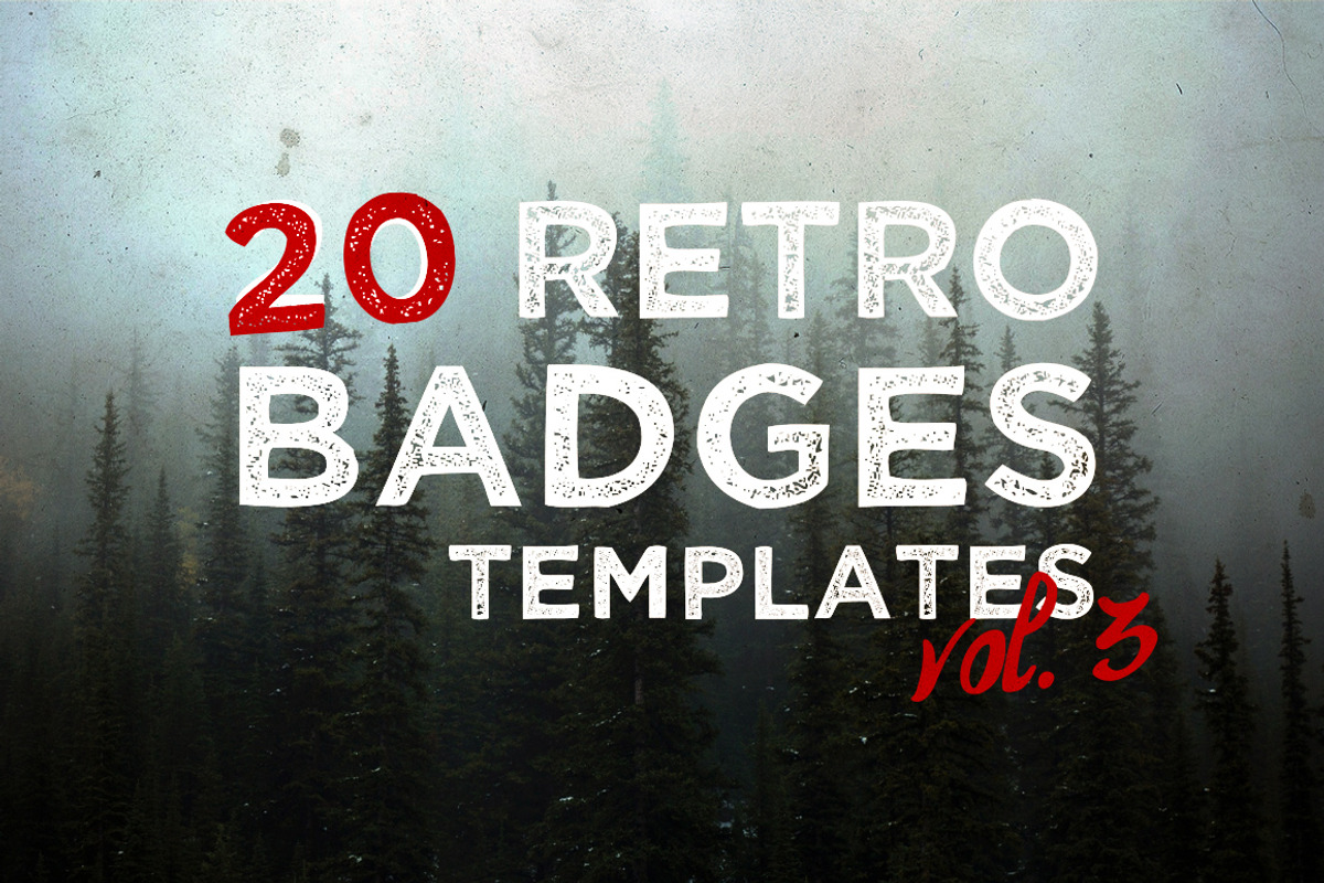 [vol. 3] 20 Retro Badges Templates, a Branding & Logo Template by Roman Paslavsky (Photo 1 of 9)