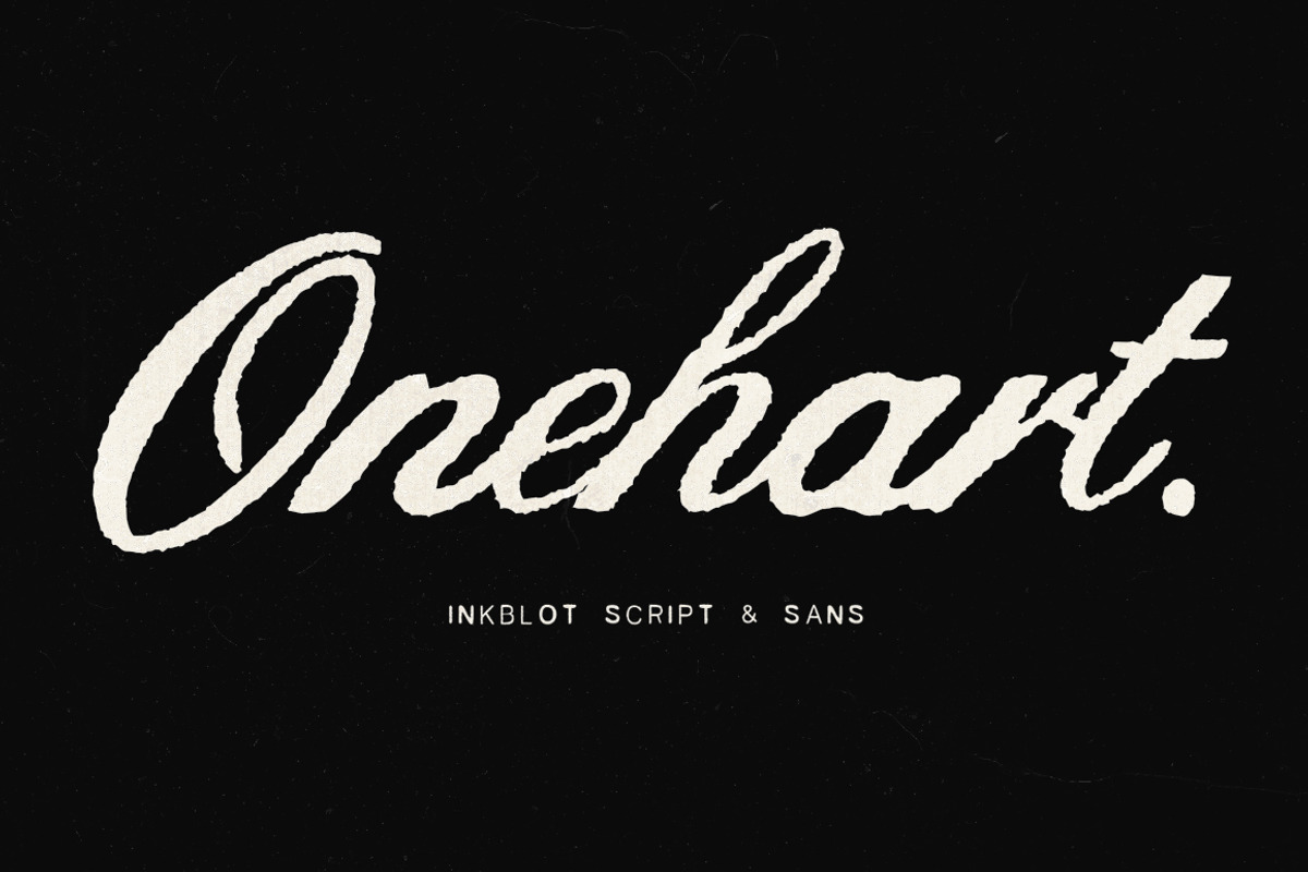 Onehart Script & Sans, a Script Font by The Branded Quotes (Photo 1 of 8)