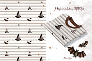 Halloween- illustration and patterns, an Illustration by Linerisyart (Thumbnail 3 of 11)