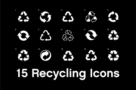 15 Recycling Icons