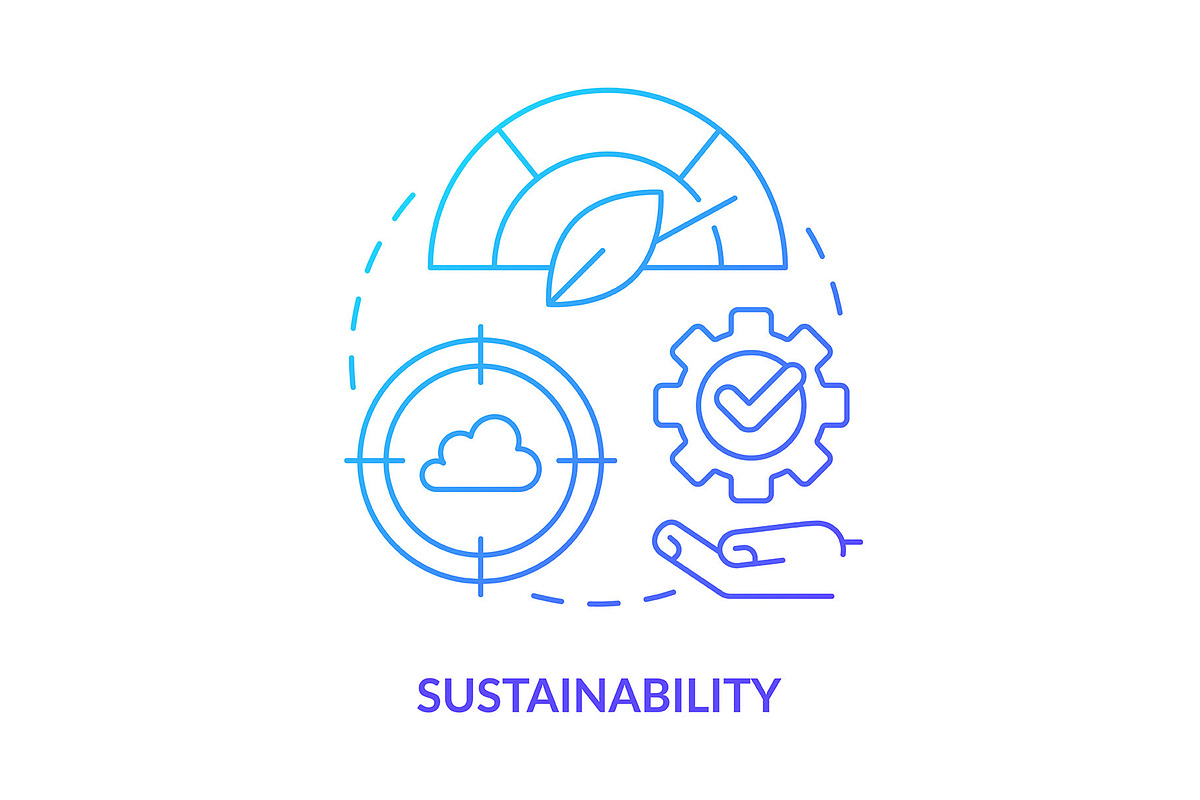 Sustainability in cloud computing, an Icon by IMG Visuals