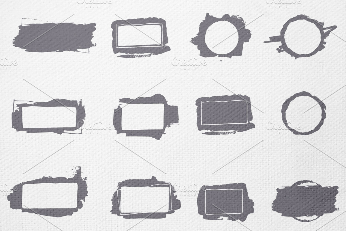55 Hand-drawn, painted vector frames, a Graphic by ladik (Photo 5 of 5)