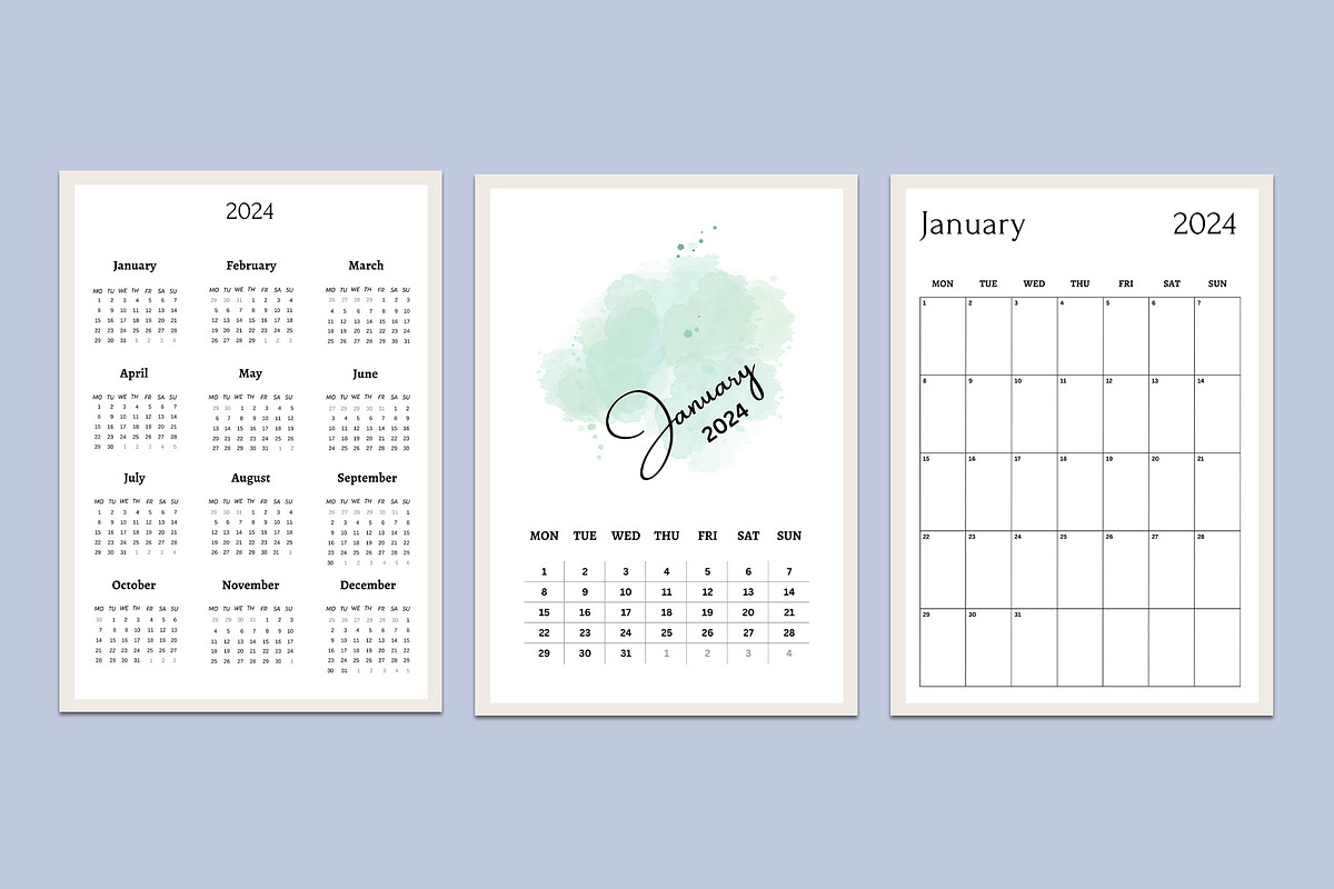 Calendar Template/Calendar 2024, a Stationery Template by Design Zone (Photo 2 of 6)