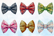 Watercolr Tie Bow Design Bundle, a Seasonal Illustration by Rose Art (Thumbnail 3 of 7)