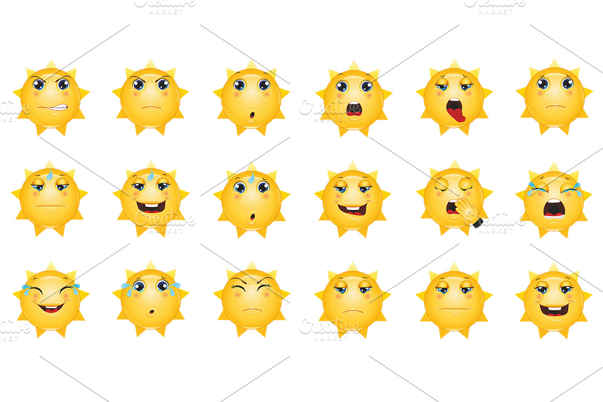 Sun Emoticons, an Emoji Icon by land art (Photo 12 of 13)