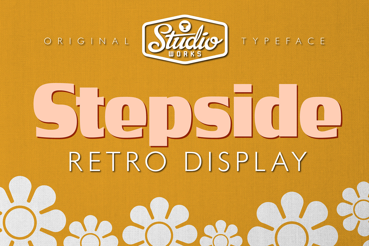 Stepside | Retro Display Font, a Sans Serif Font by StudioWorks (Photo 1 of 10)