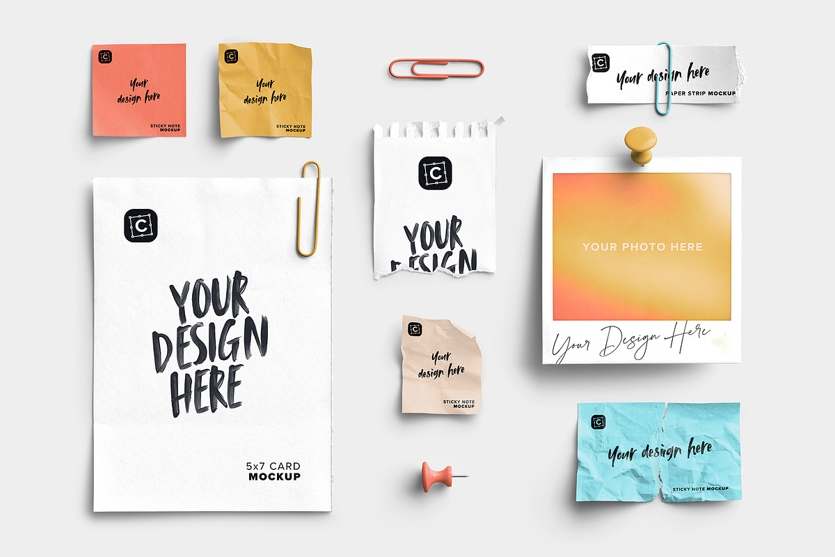 Saffron Card & Photo Notes Editable, an Advertising Mockup by Custom Scene (Photo 9 of 10)