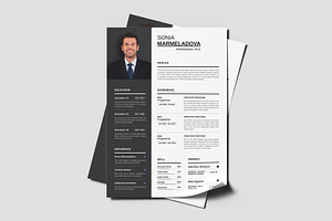Modern Professional Resume CV Design, a Resume Template by PixelStudio